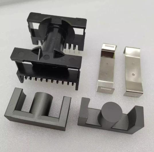 Manganese-Zinc Ferrite Core ETD49 - Horizontal Bakelite Frame with 10+10 Steel Clamps for Transformer PC40