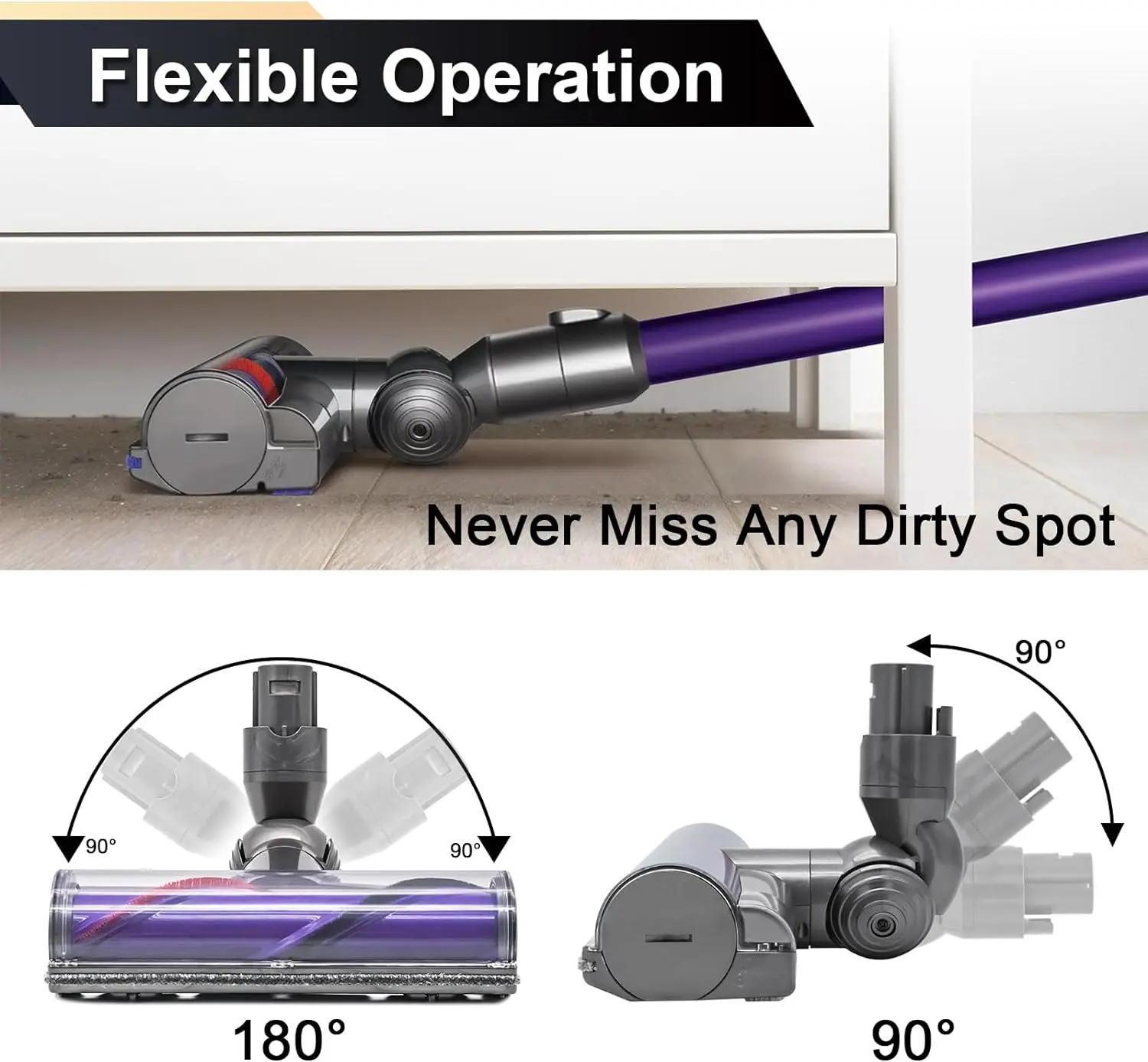رأس فرشاة محرك مباشر لمكنسة كهربائية ، جزء سريع الإصدار ، Dyson V6 DC58 DC59 DC62 DC72 DC74 SV04 SV06 SV09
