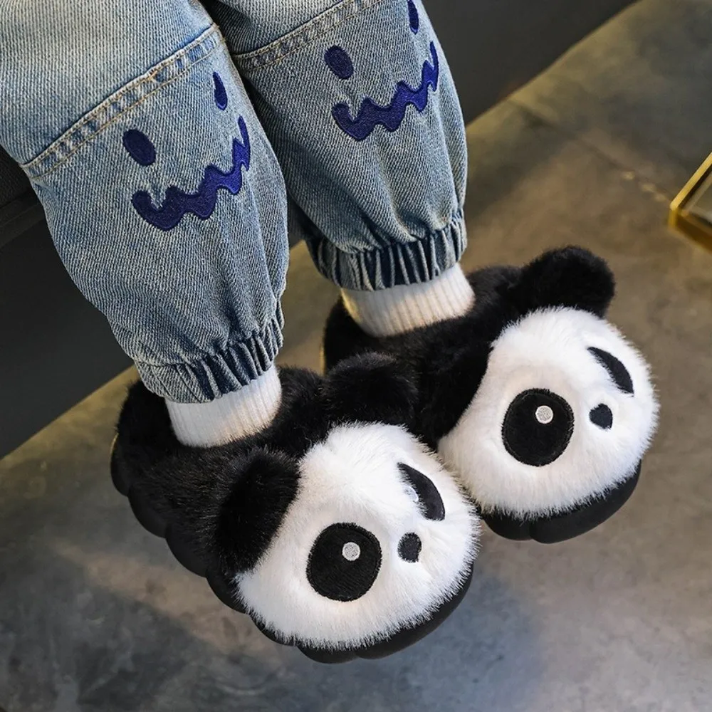 

Fashion Cute Panda Children Slippers Comfortable Keep Warm Floor Shoes Home Slippers Indoor