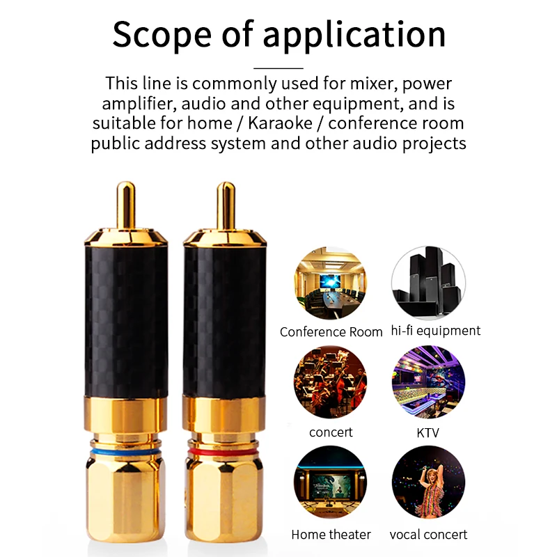 YYAUDIO 하이파이 RCA 신호 오디오 케이블, DAC TV 박스 휴대폰 컴퓨터용, 2 RCA to 2 RCA 상호 연결 케이블 5c