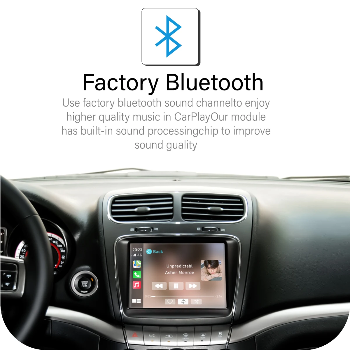 Wireless Apple Android Auto CarPlay for Dodge Uconnect 8.4