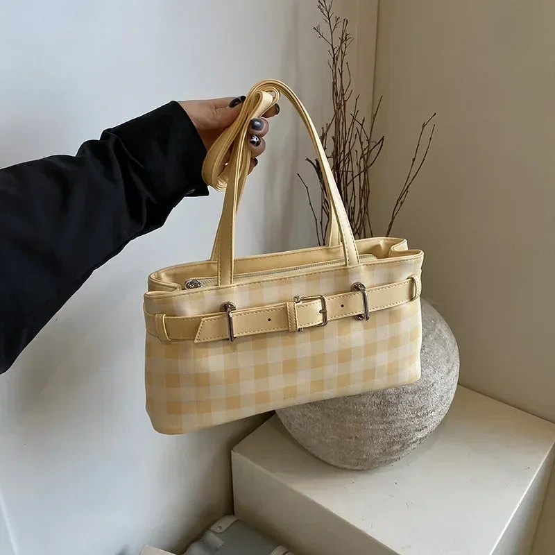 

Летняя тенденция 2025 года, корейская нишевая женская сумка подмышки, модная сумка-тоут, простая дорожная сумка большой вместимости