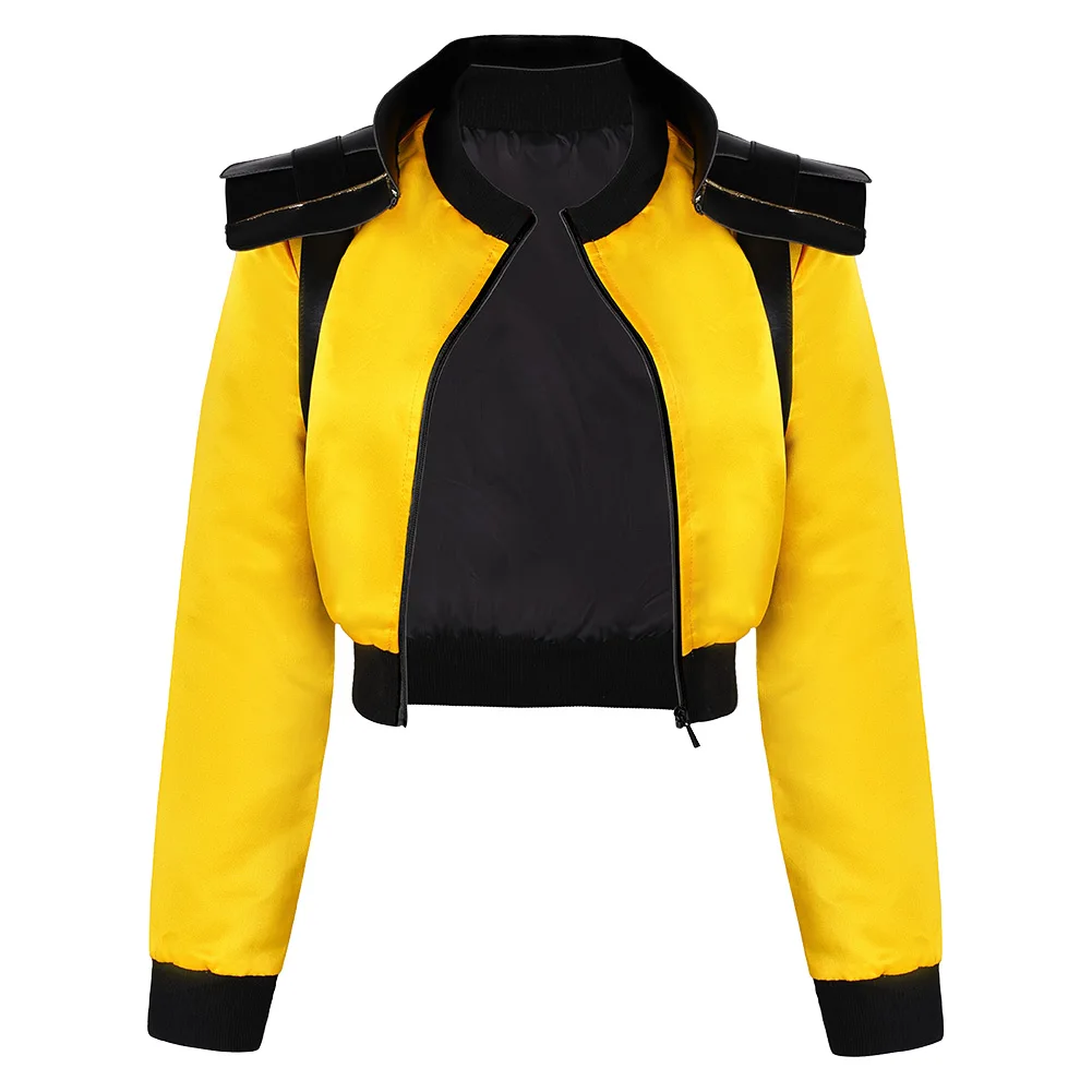 Women June 27 Cosplay Yellow Jacket Coat Movie Boy Kills World Costume Roleplay Female Disguise Clothing Halloween Carnival Suit