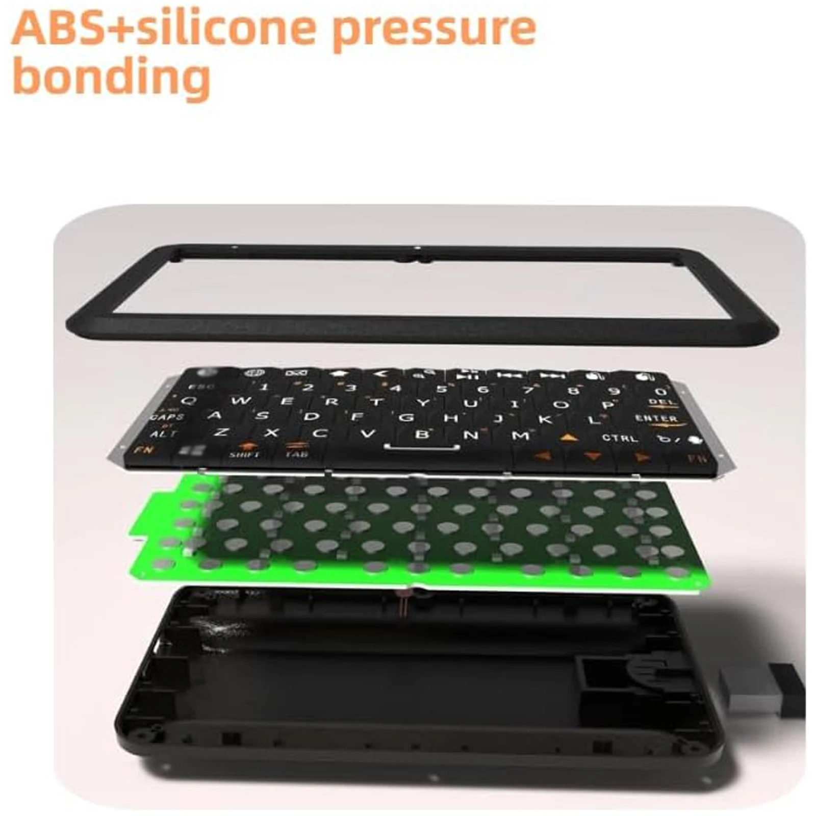 Mini Keyboard With Bluetooth 5.0/2.4G 64 Keys RGB Backlight Options Rechargeable Battery Type-C For Win/For iOS/For Android