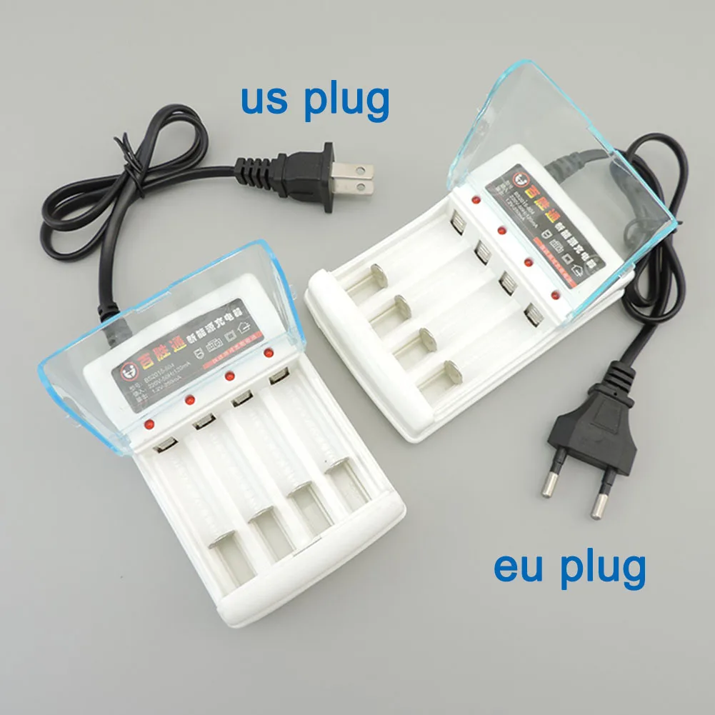 AA/AAA Battery Charger 4 Slots 220V For 1.2V Rechargeable Battery Quick Charger with Cover Protection Adapter Accessorie