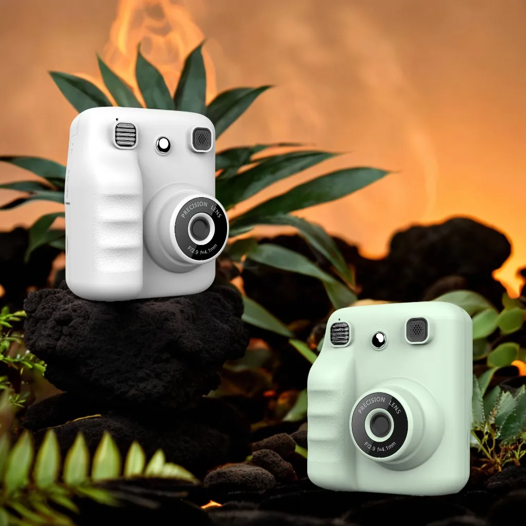 

1080P HD Mini Children's Thermal Print Camera Instant Print 2.4 Inch Screen Instant Thermal Photo Paper Retro Children's Camera