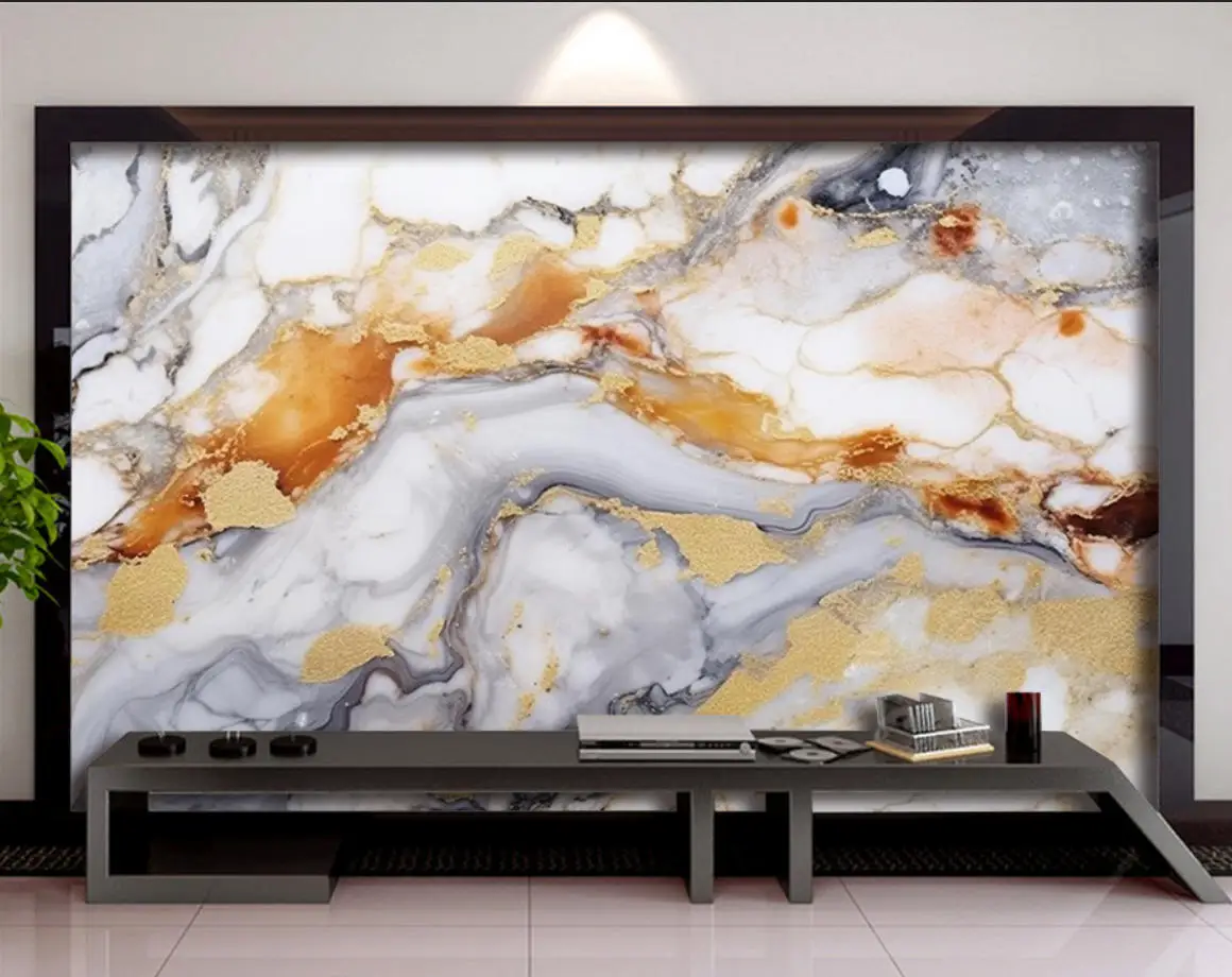 Custom size mural line marble decorative painting Gray marble cut wall wallpaper home decoration wall painting 3d wallpaper