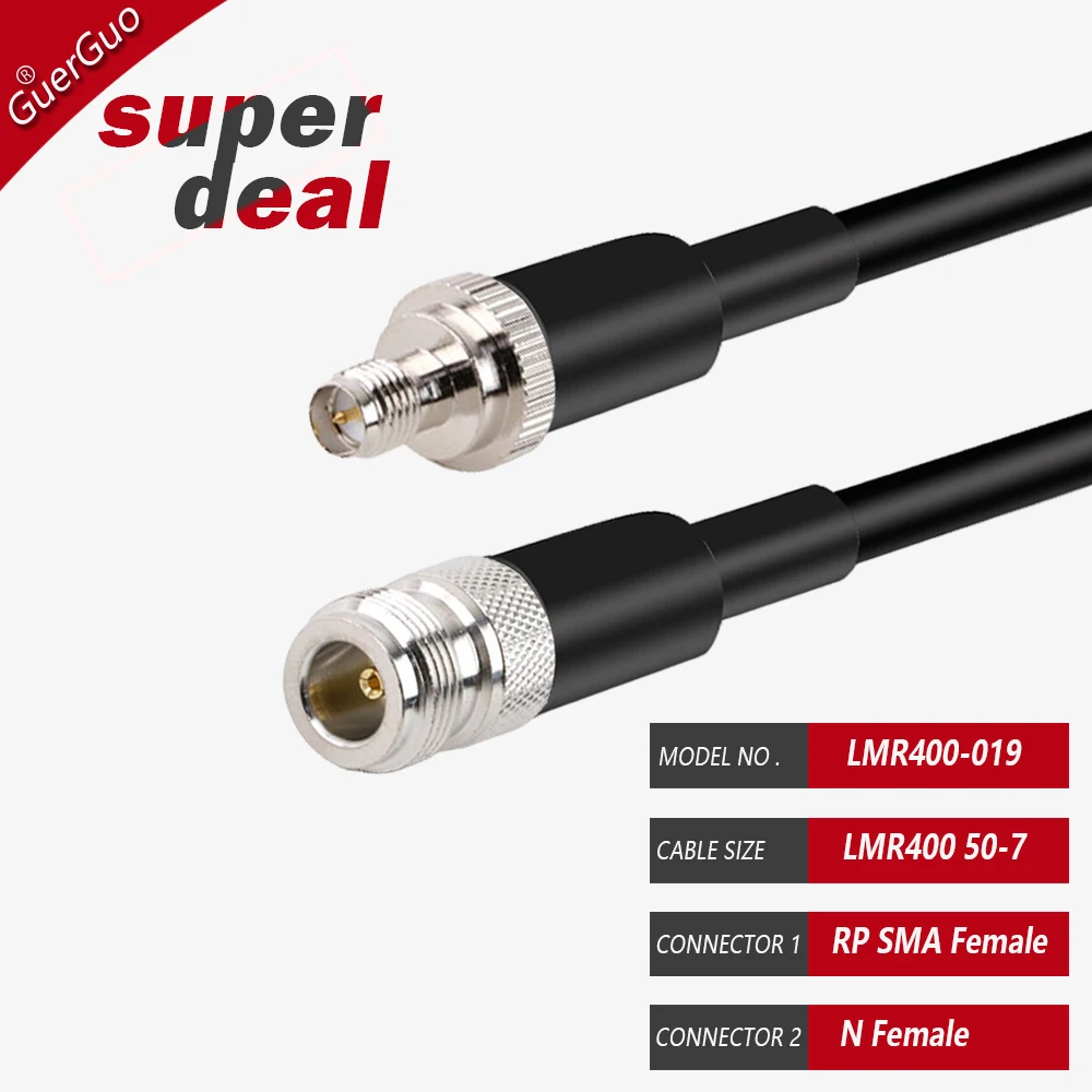 GuerGuo 1pc 1 m 2m 3m 10m sma Stecker auf n Stecker Stecker lmr400 Kabel Kabel 50 Ohm 50-7 HF Koaxial Verlängerung Jumper Pigtail Adapter 3