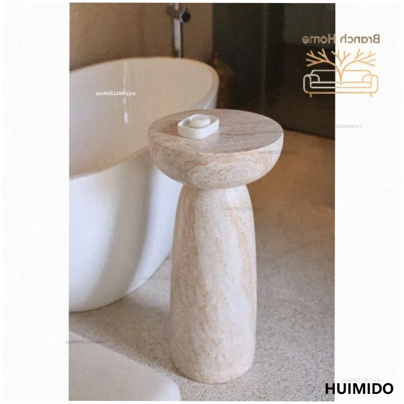 Hee house, sofa high foot edge a few high bed and breakfast living room imitation marble coffee table design art corner table