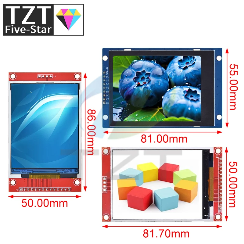 Imagem -02 - Tzt Lcd Serial Port Module para Arduino 2.8 240x320 Spi Tft Pcb Micro sd Ili9341 St77v 5v 3.3v 2.8 Display Led