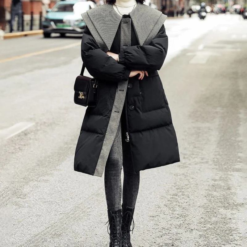 سترة نسائية شتوية 2025 بتصميم جديد وخصر متخصص ورفيعة وسميكة ودافئة #1