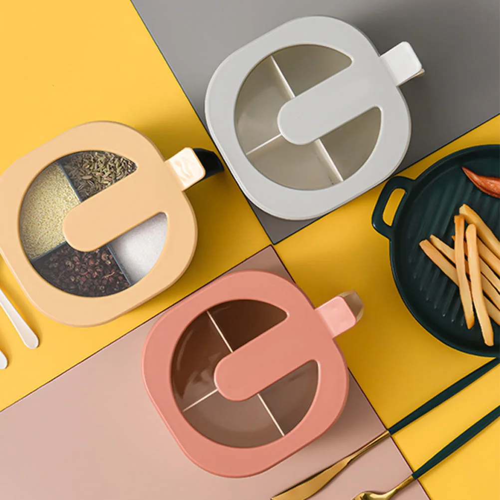

1pc Seasoning Box Condiment Storage Kitchen Spice Can Barbecue Seasoning Bottle Flavor Container Smooth Surface Elegant