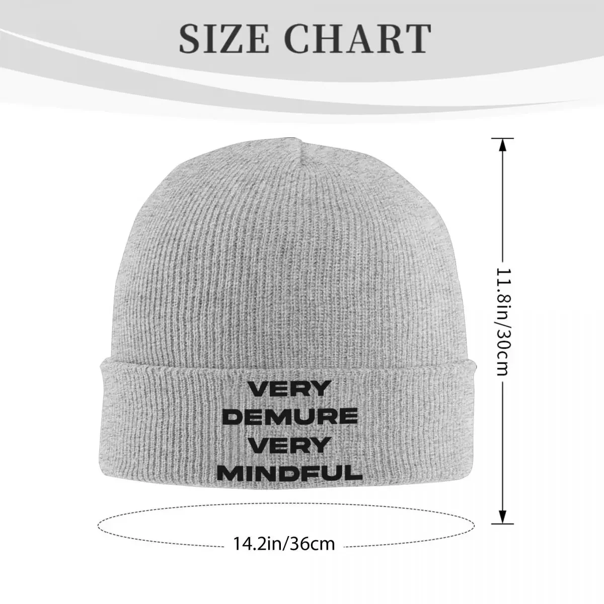 Very Demure Very Mindful Meme Knitted Hat for Women Men Beanie Winter Hats Warm Cap