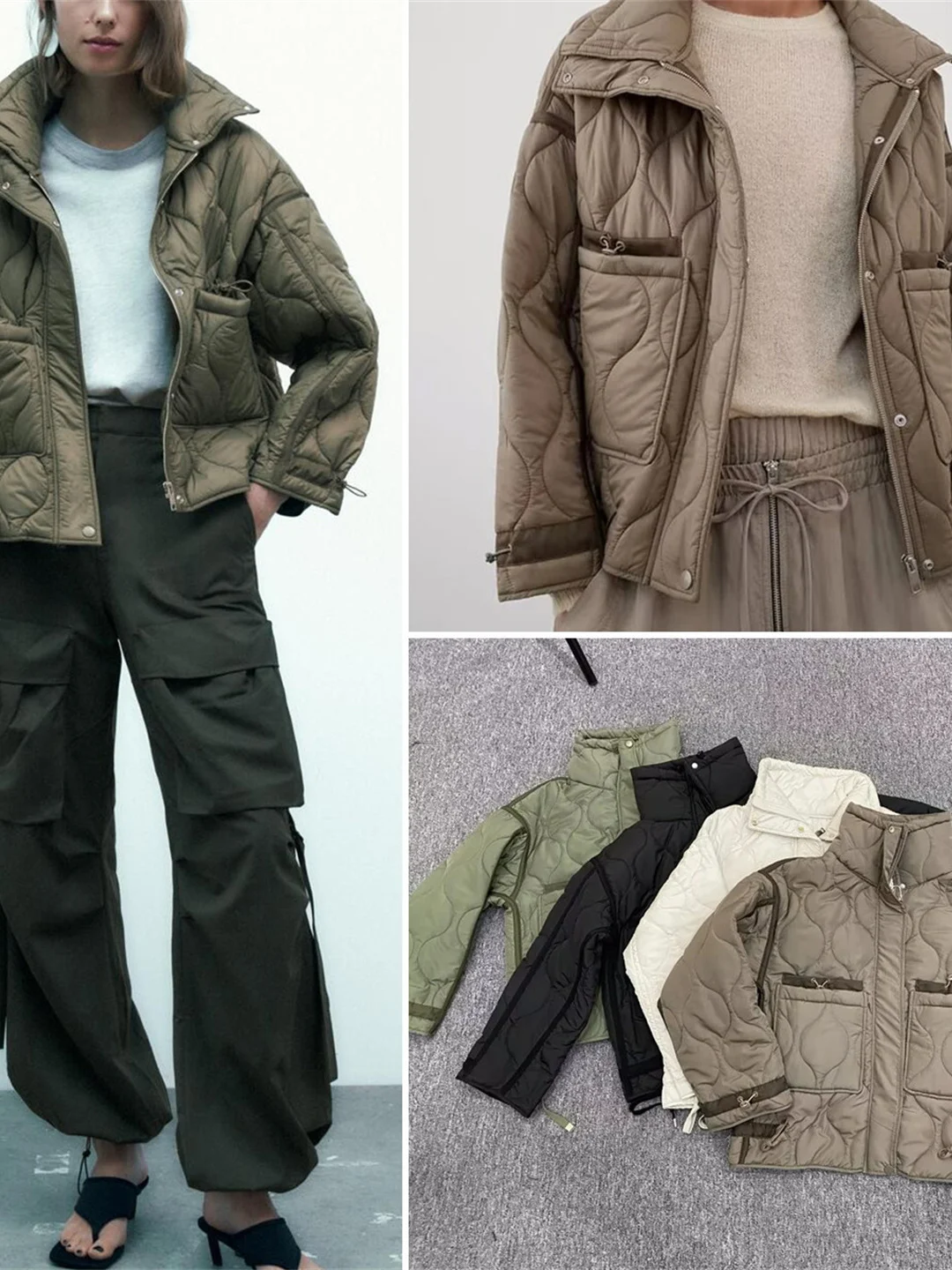 

Women's Faion Slim Fit Cotton Jaet Winter Casual Sle 96% Cotton Long Sve Zipper Closure Color Commute Friendly