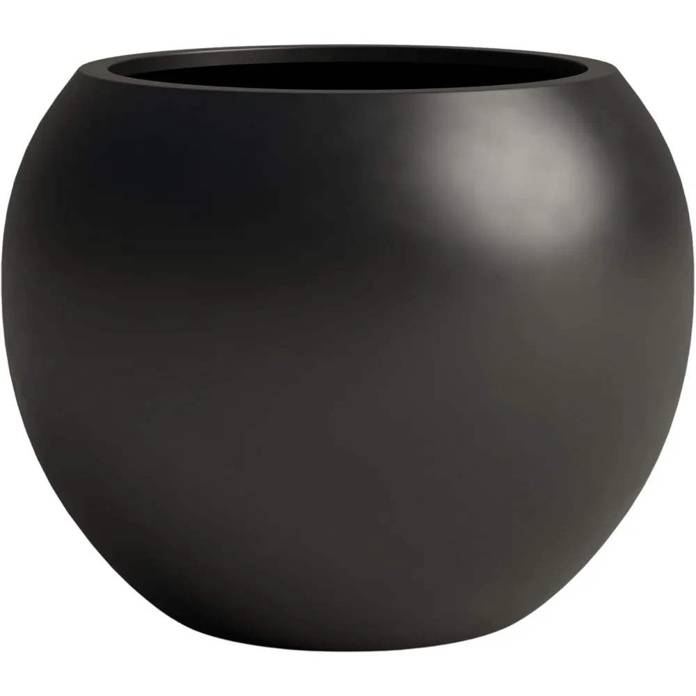 

DTY Signature Mount Sherman Lightweight Durable Modern Fiberstone Sphere Planter for Indoor & Outdoor Drainage Hole & Rubber Plu