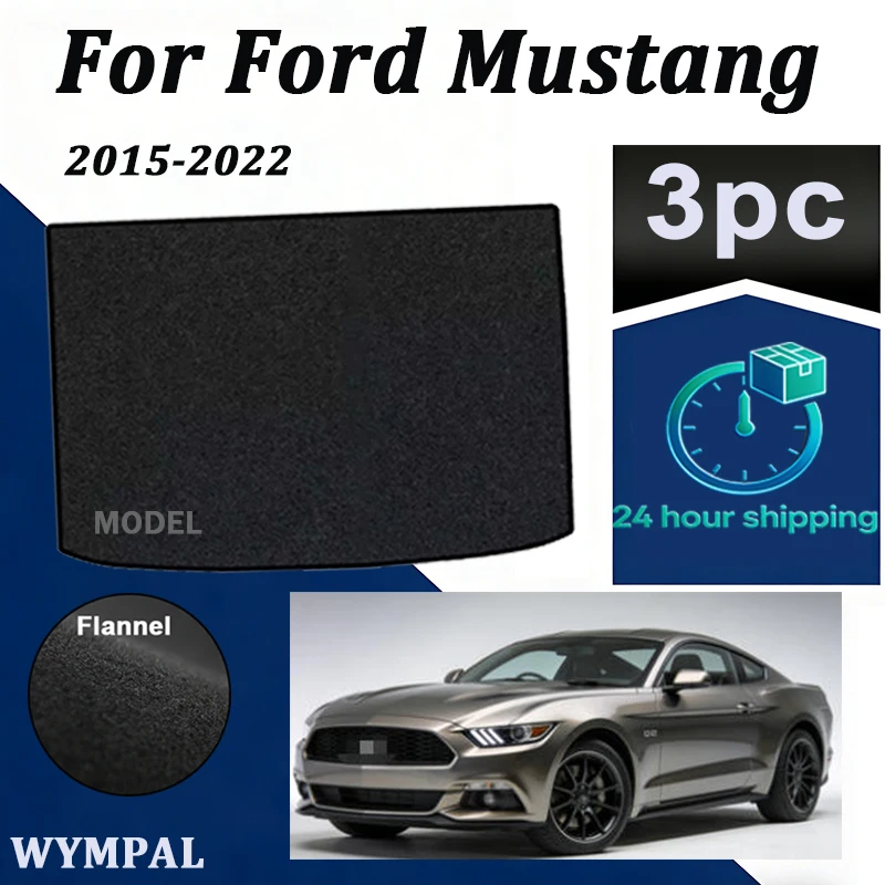 

Нейлоновый коврик для заднего багажника автомобиля Ford Mustang Коврик в багажник (черный) для моделей 2015-2022 годов