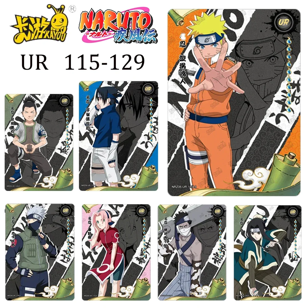 

Kayou Naruto UR Sakura Haruno Sasuke Uchiha Naruto Uzumaki Kakashi Hachiki Collectible Cards Refracted Shining Holiday gifts