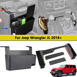 Armrest Side Storage Box Gear Shift Organizer for Jeep Wrangler JL 2018-2023 Storage Kit Interior Accessories Stowing Tidying