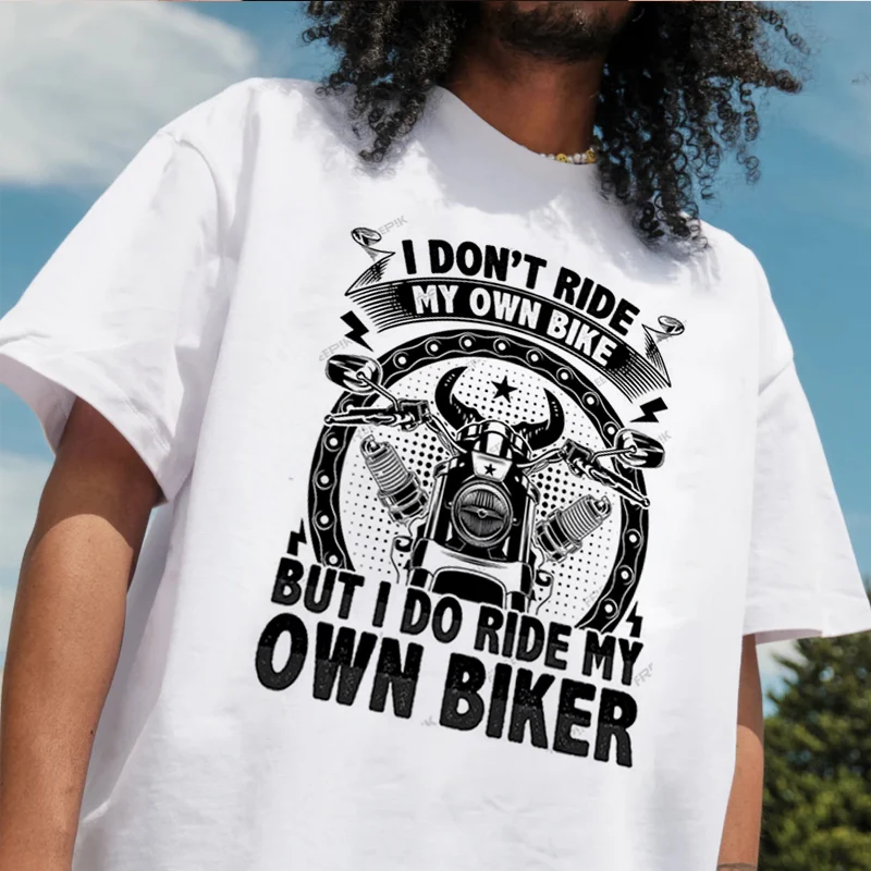 دراجة نارية التي شيرت تصميم خمر دراجة متسابق التي شيرت 100% القطن الرجال قميص ملابس عادية قصيرة الأكمام بلوزة مستديرة العنق