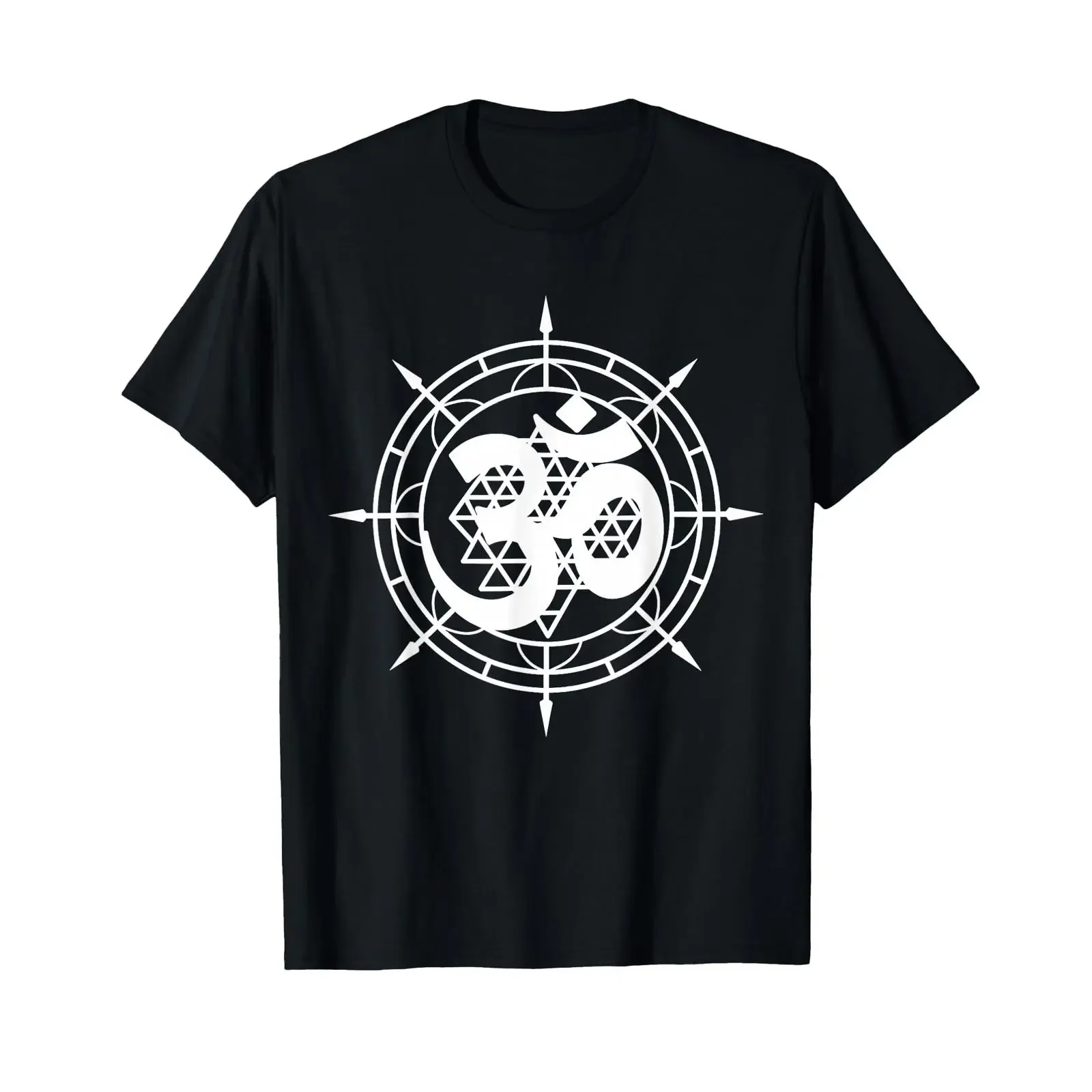 Sacred Geometry Om Symbol Spiritual Yantra T Shirt vintage Washed Stylish Comfortable designer clothes streetwear homme fashion