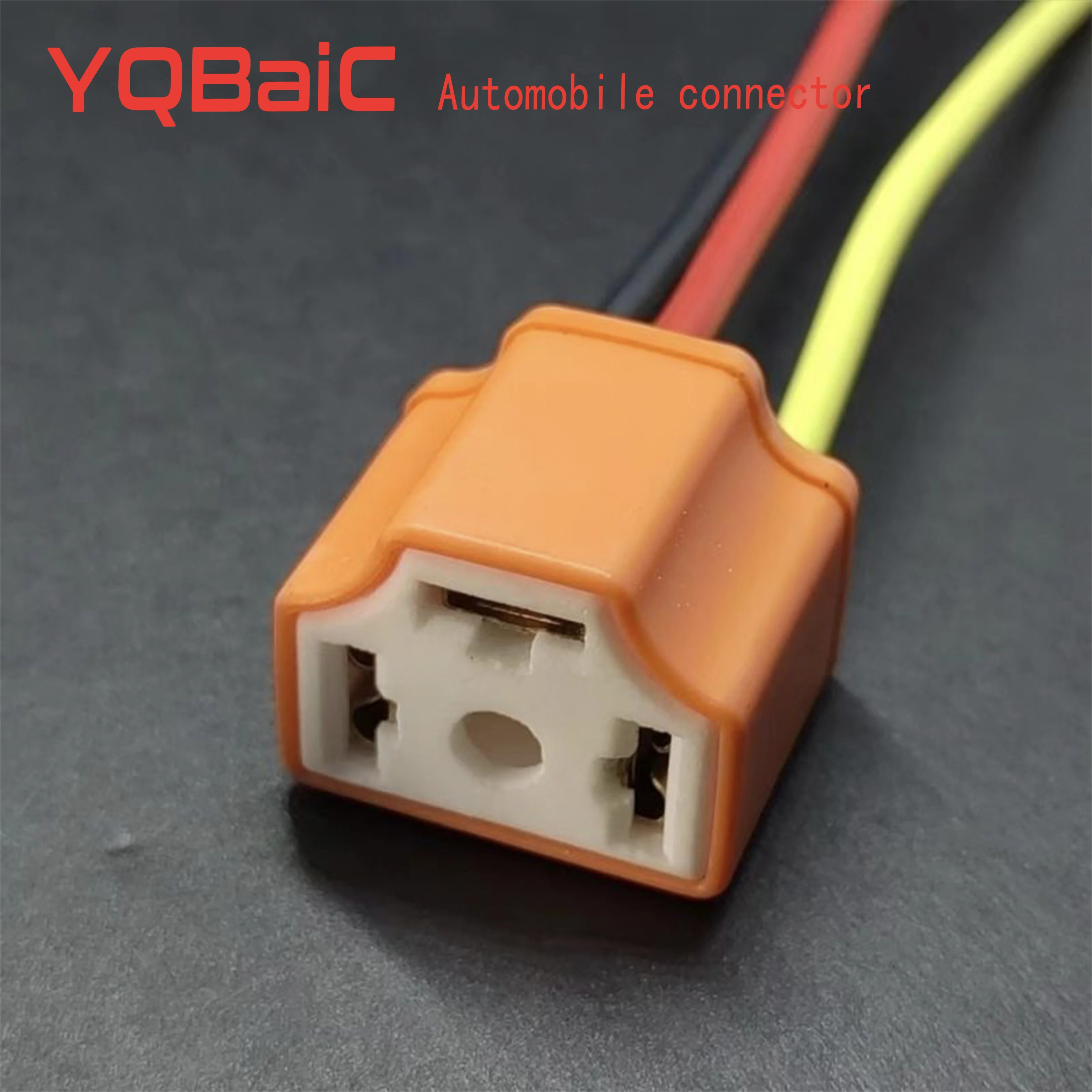 H4 Car Bulb Lampholder 3-hole Ceramic Wire Wiring Car Headlight Bulb Light Beam Socket Plug Auto Light Accessories 2/4/6/10pcs