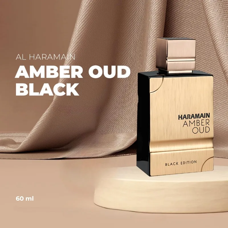 Al Haramain Amber Oud Black Edition Eau de Parfum Spray للجنسين 60 مل عطور عربية أصلية عطر فرمون دائم كولونيا