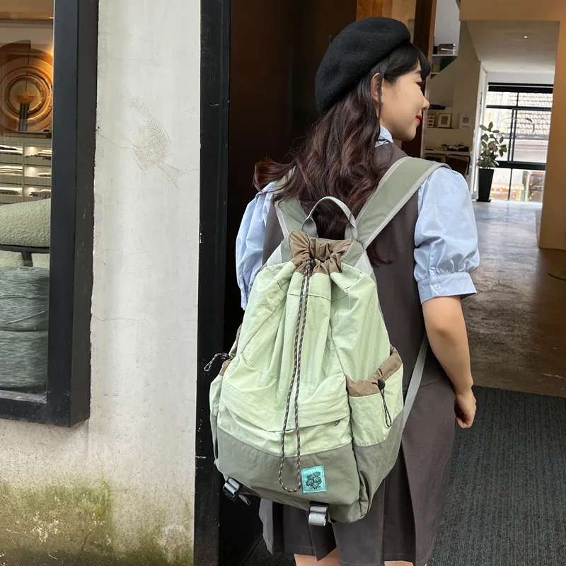 japanese-grils-drawstring-schoolbag-female-fashion-contrasting-color-travel-backpack-lightweight-large-capacity-student-backpack