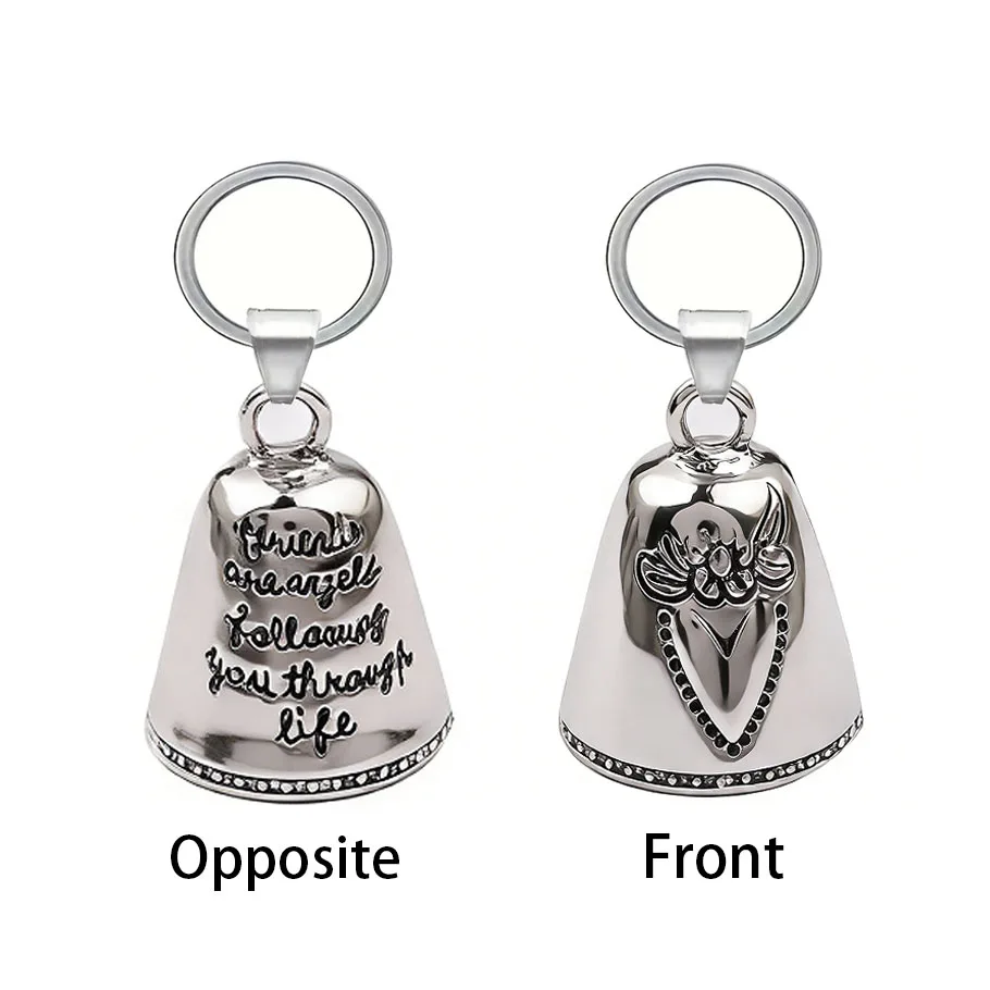 Love Flower Bell Motorcyclist Keychain Motorcycle Bell Riding Exorcism Accessory,