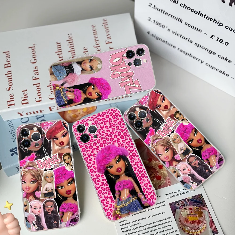 Fashion B-Bratz Doll Phone Case Silicone Soft For Iphone 16 15 14 13 12 11 Pro Mini XS MAX Plus X Cover