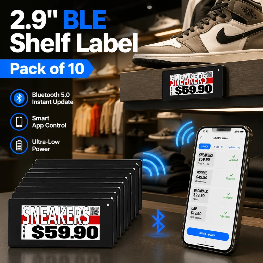 10pcs Digital Price Tag Labels 2.9