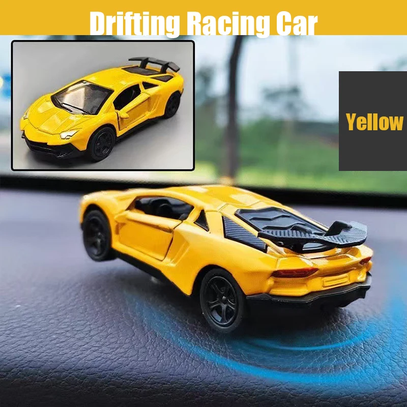 Cool Simulation Casting Spin Drift Car Model Toy Alloy Car Model Drifting Spin Ornament for Car Stylish Vehicle Interior Kit