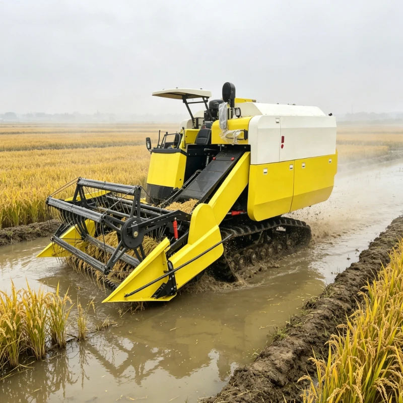 Customized China Multifunctional Crawler Combine Harvester, Fast Working Speed Farm Machine for Rice, Wheat and Corn Harvesting