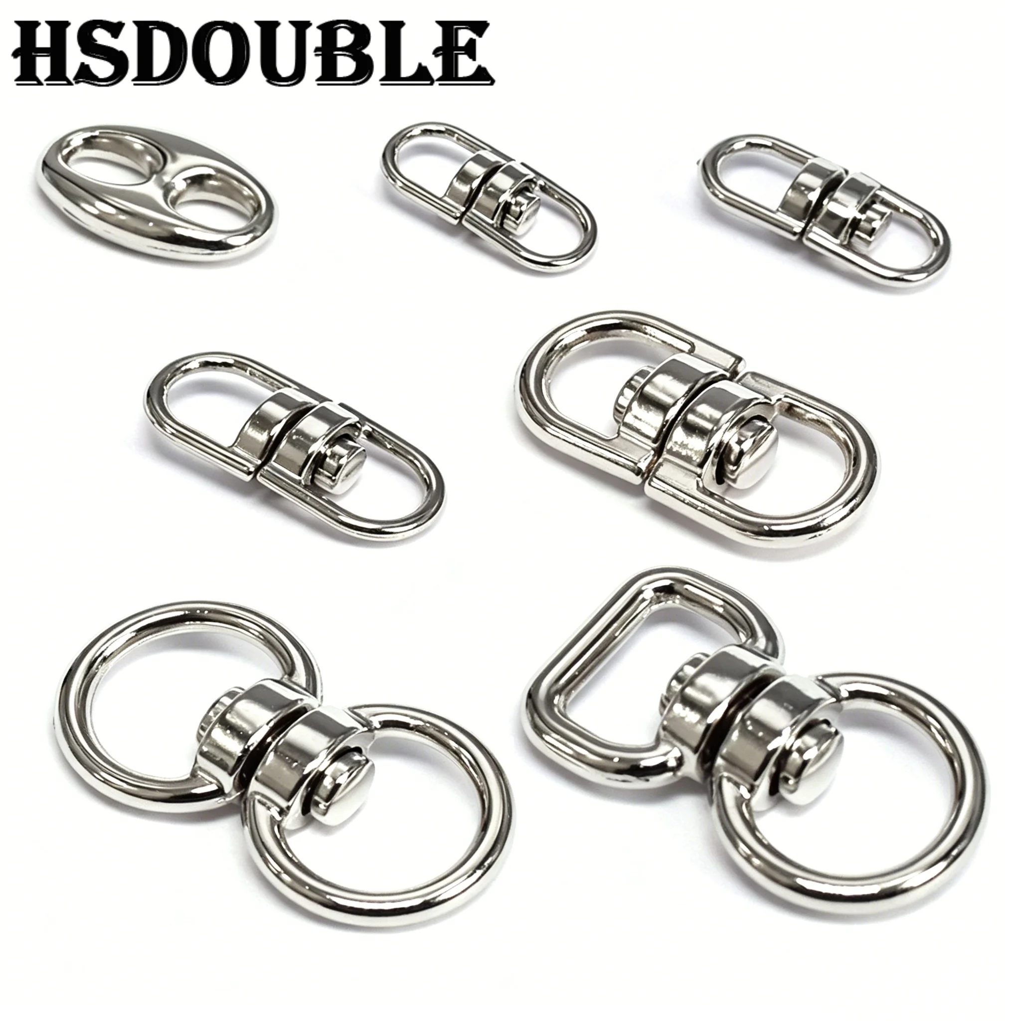10-200Pcs Metal Swivel Hook Clasp Key Chains Keyrings Connectors For Keychains Lanyards Paracord Handbag DIY Bag Accessories