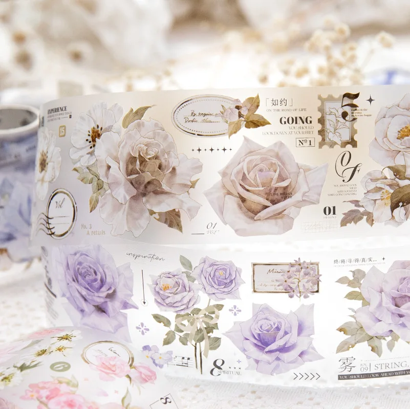 1pcs/1lot Decorative Adhesive tapes  withered rose masking tapes Junk Journal Scrapbooking stikcers DIY