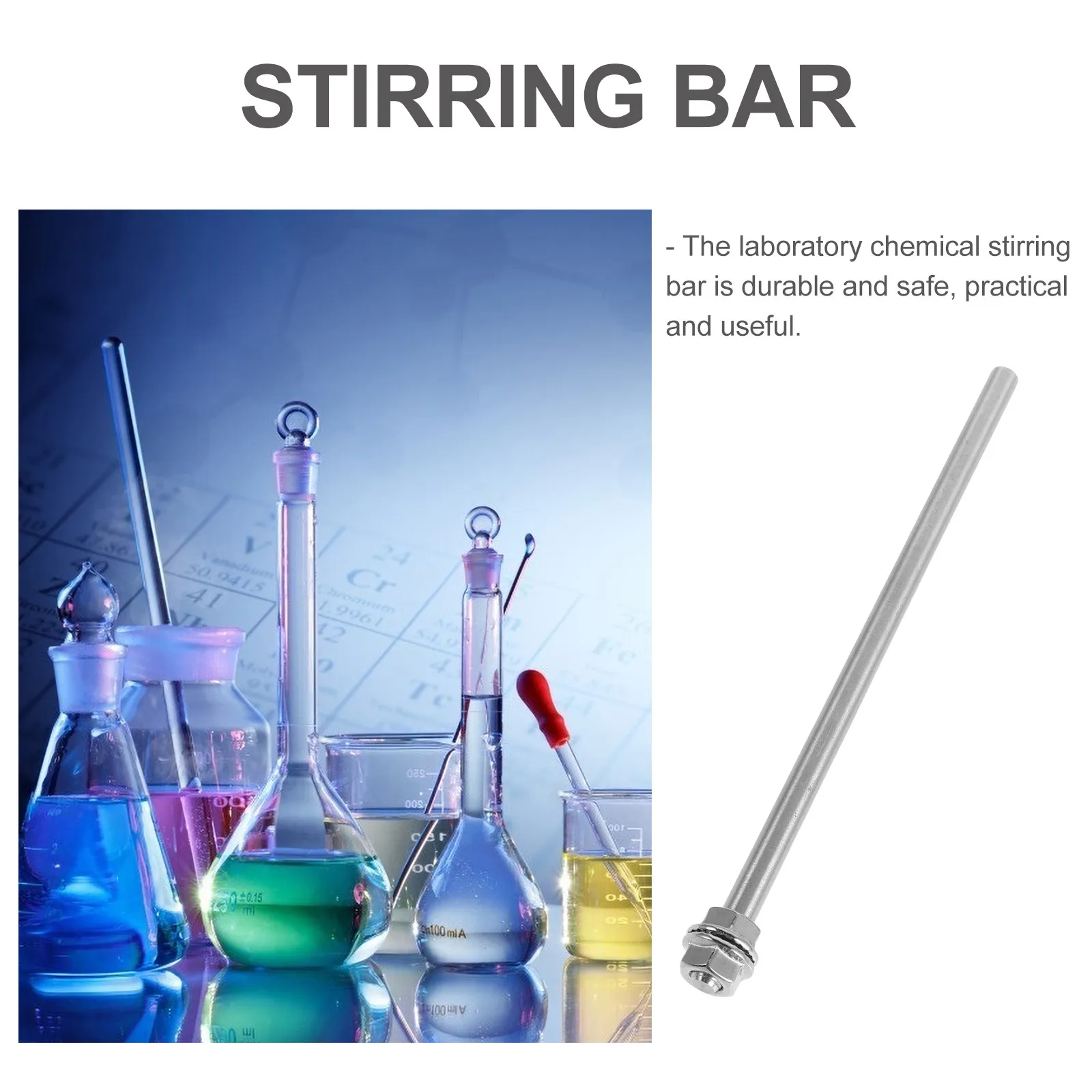 Stainless Steel Mixing Paddle Rod Lab Overhead Stirrer 20Cm Replacement Shaft for Efficient Chemical Dispersion Stainless Mixer view 5