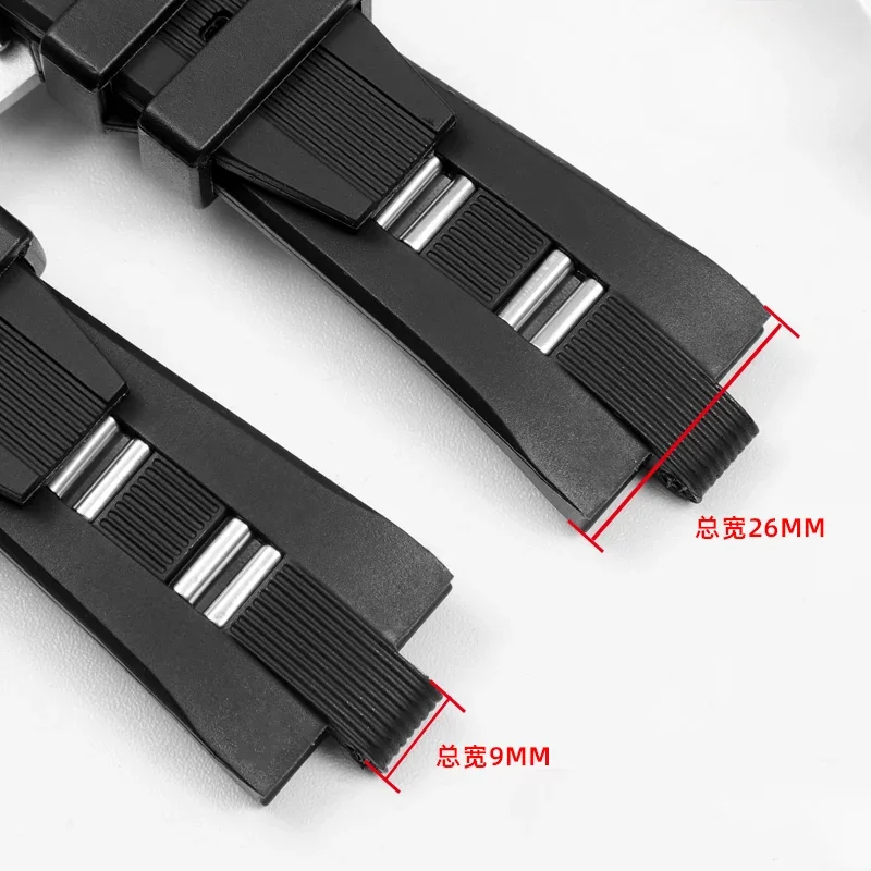 for Bvlgari Diagono Watch Strap Silicone Rubber Special Convex Interface Men\'s Dust Free Waterproof Sports Accessories