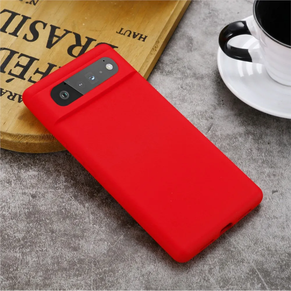 For Google Pixel 7 Pro 7A Shockproof Square Liquid Silicon TPU Phone Case Google Pixel 8 Pro 8A Fundas Pixel 6 Pro 6A Cover image 3
