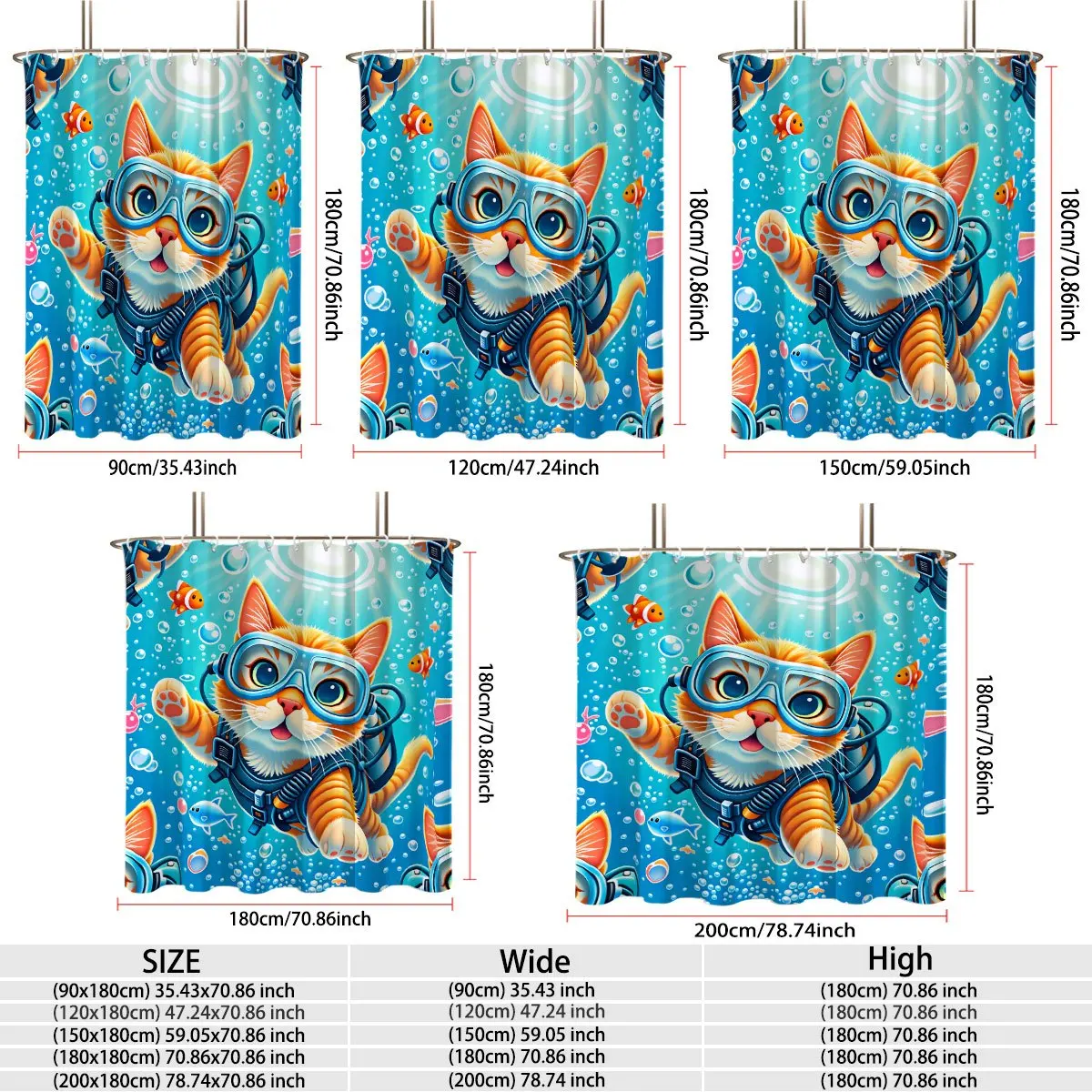 Funny Diving Ginger Cat In Scuba Diving Suit Underwater World Tropical Fish Air Bubbles Bright Blue Seabed Flannel 