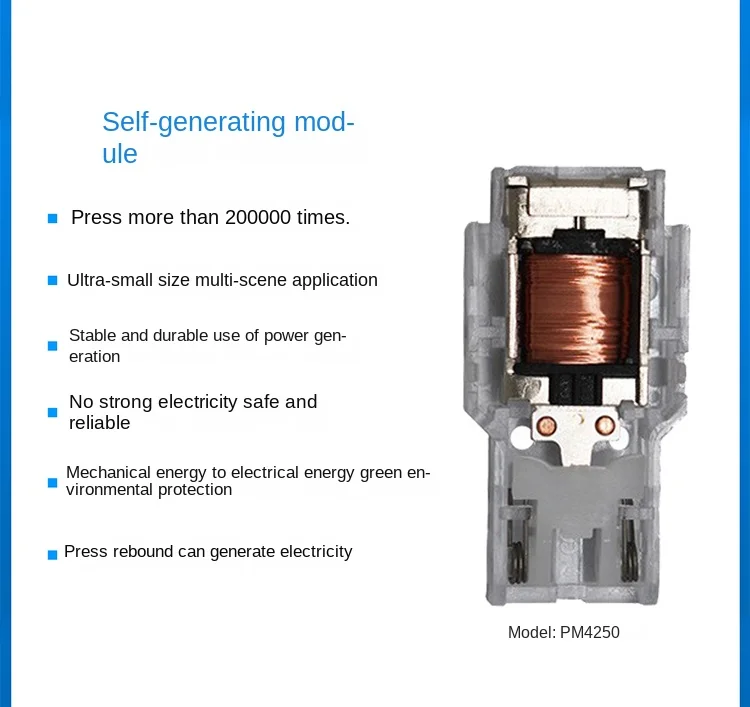 

Pressure micro self-generator coil wireless doorbell/switch/alarm/remote control 433 transceiver module