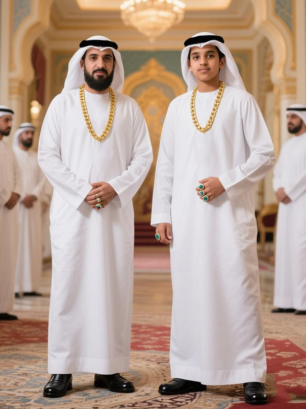 زي عباءة عربية لحفلات الهالوين، زي مضحك لأعياد الميلاد والتجمعات، زي شخصية ثرية بأسلوب الشرق الأوسط ودبي، ملابس للمهرجانات