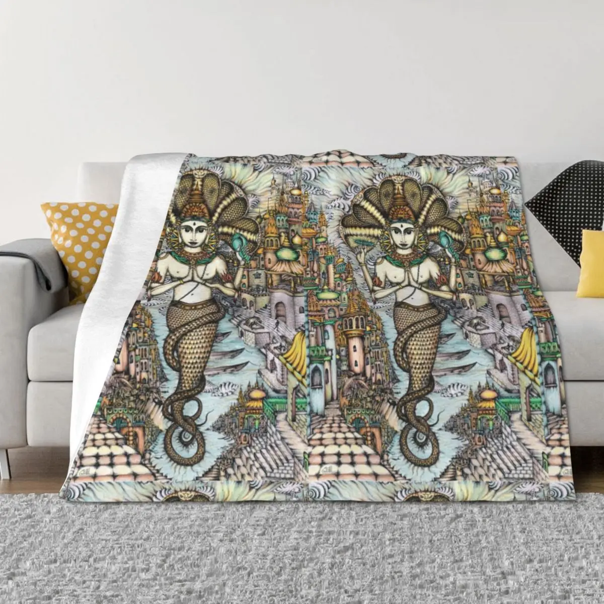 

Patanjali, Yoga Sutras Throw Blanket warm winter Polar Bed linens Blankets