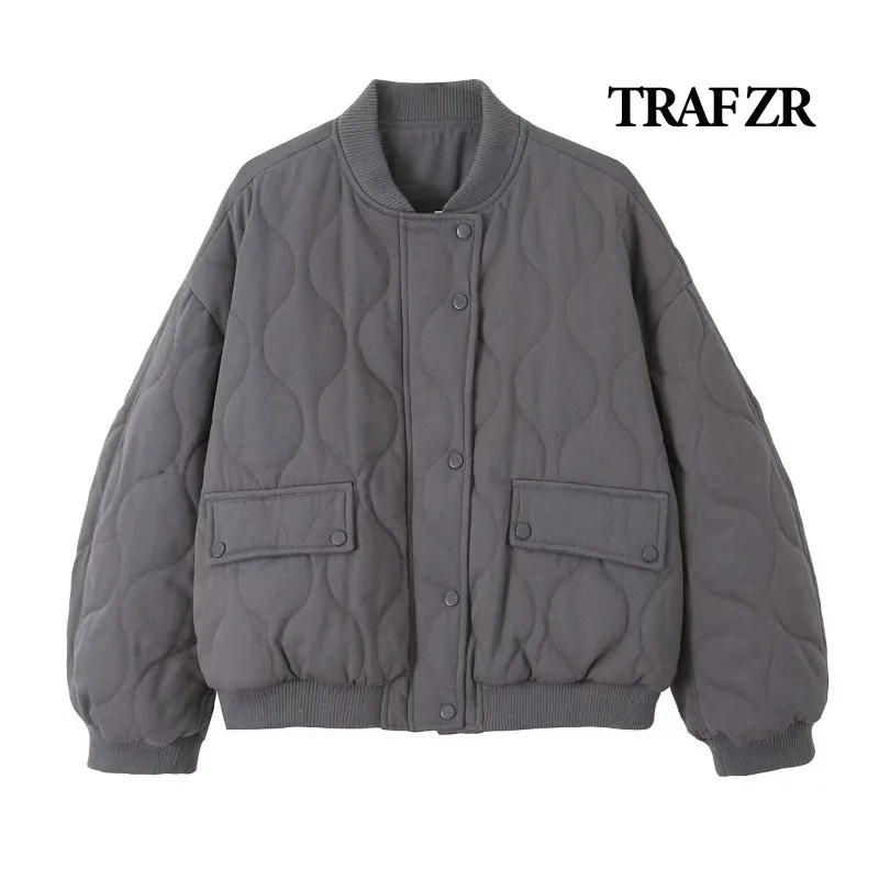 

TRAF ZR Khaki Parkas Youthful Woman Parkas for Women Office Lady Parkas Female Winter Jackets Woman 2024 Elegant Coat