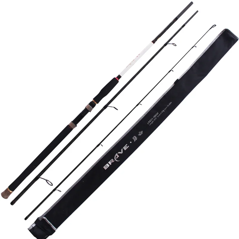 3.05m 3 sections M power high carbon spinning fishing rod sea bass rods fishing rods