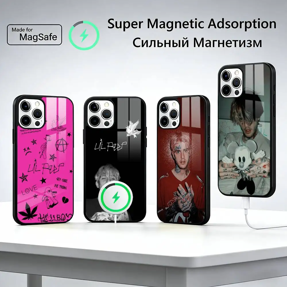 

Tribute Hot Rapper LIl Peep Phone Case For iPhone17,16,15,14,13,12,11 Plus,Pro Magnetic with Magsafe Wireless Charging