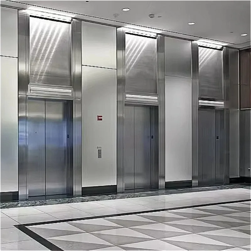 Commercial Passenger Lift 800kg 7 Stops 1.0m/s Stainless Steel Cabin VVVF Control For Office Building Shopping Mall