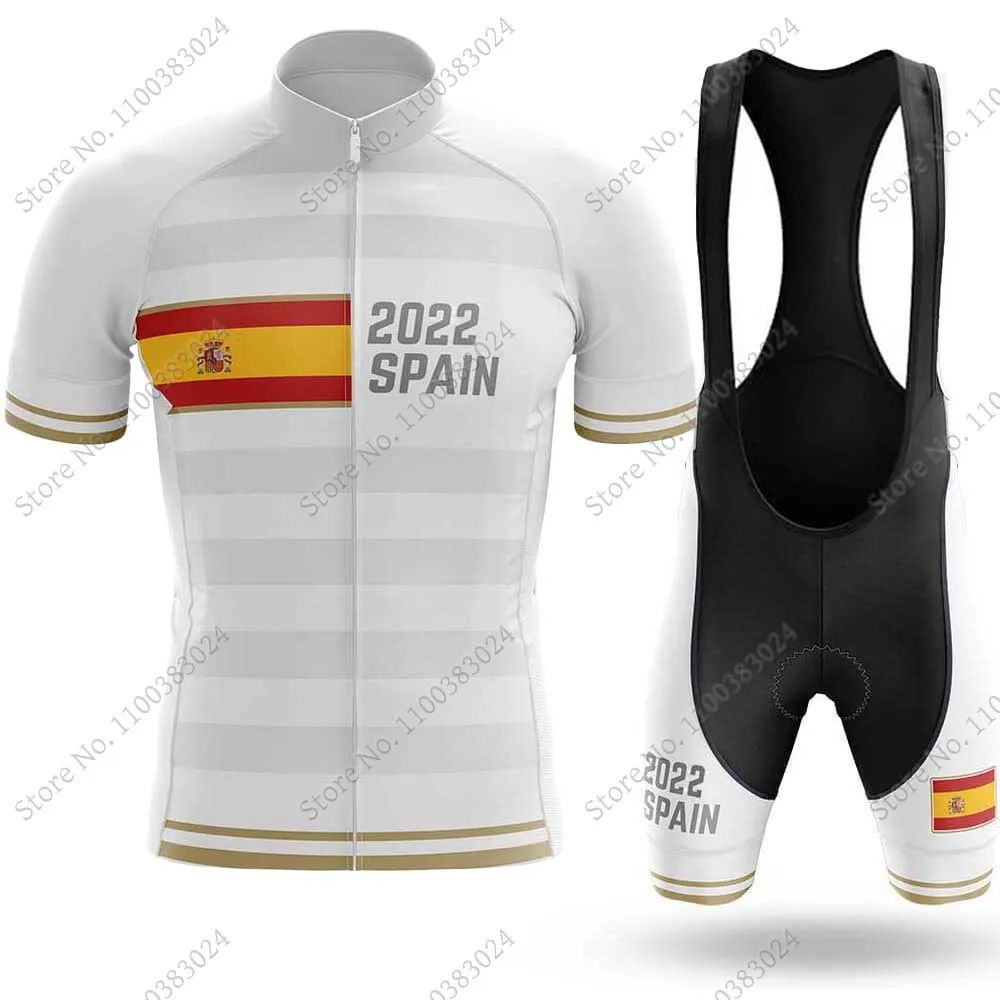 Suit 2023 Spain National Team Cycling Jersey Set Summer Spanish Cycling Clothing Road Bike Shirts Kit Bicycle Tops Ropa Ciclismo