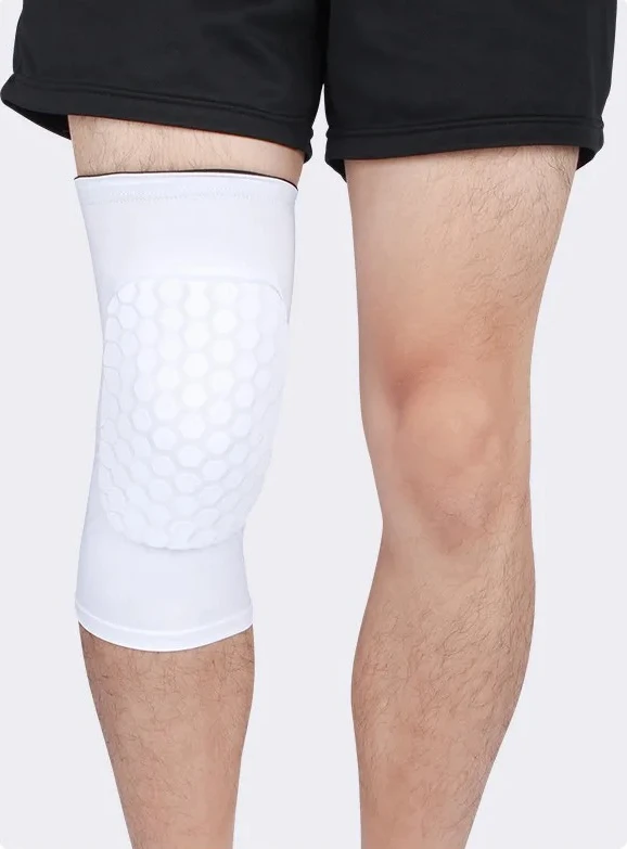 

Honeycomb Knee Compression Sleeve - Shock Absorbing Patella Support for Basketball, Volleyball & Training