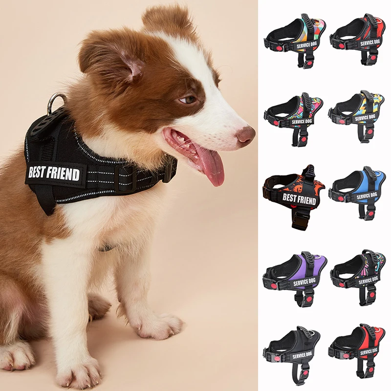 Cute Pet Harness Collar For Puppy And Kitten Small Dog Reflective Vest Harness Outdoor Walking Anti-loss Corgi Labrador Chihuahu