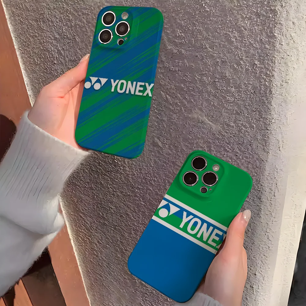 

Fashion print Y-YONEX phone case FUNDA For IPhone 17 16 15 14 13 12 11 Plus Pro Max Mini Precise Hole Matching Film Covers