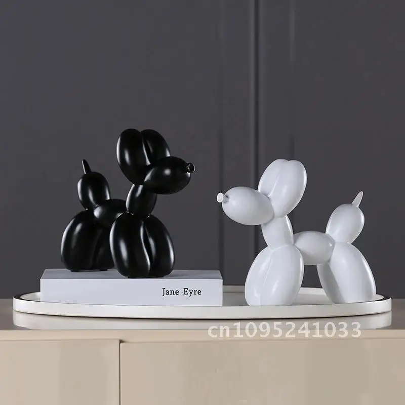 

New Animal Simple Balloon Dog Resin Statue Modern Eight Figurine Sculpture Decorations Colors Home Gifts 13 For